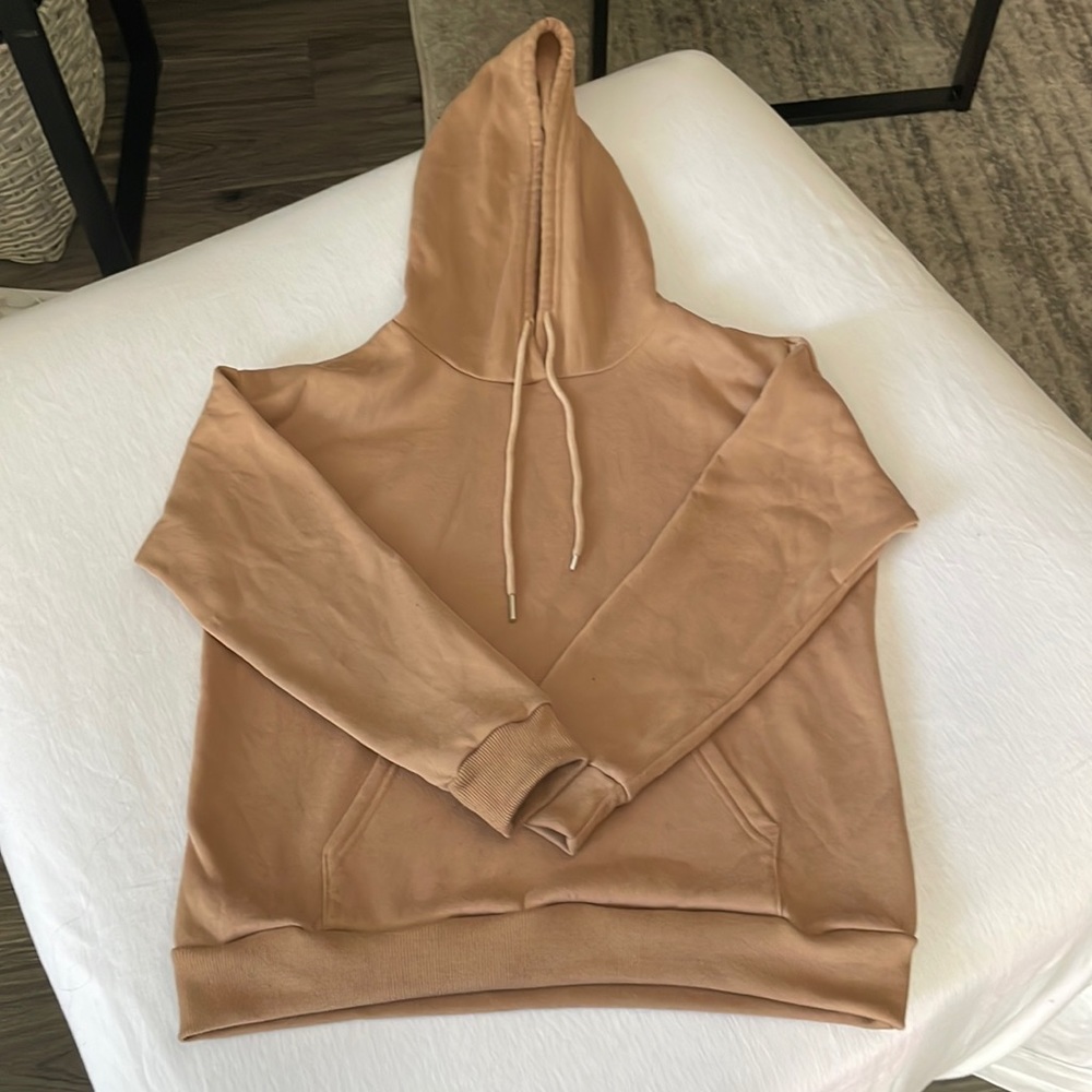 Tan hoodie, very soft